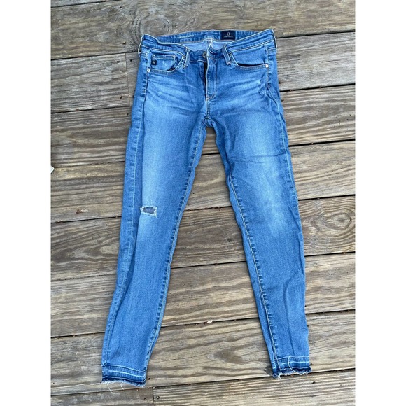 AG Jeans Stevie Slim Straight Ankle Jeans in Blue‎ SZ 26 - Picture 2 of 8